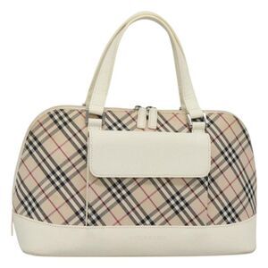 Pre Loved burberry Women Beige Handbags